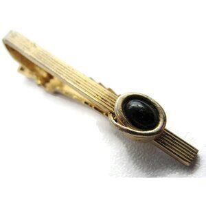 Anson Gold-Tone Tie Clip With Black Onyx Stone - Stay Classy & Keep Your Tie In